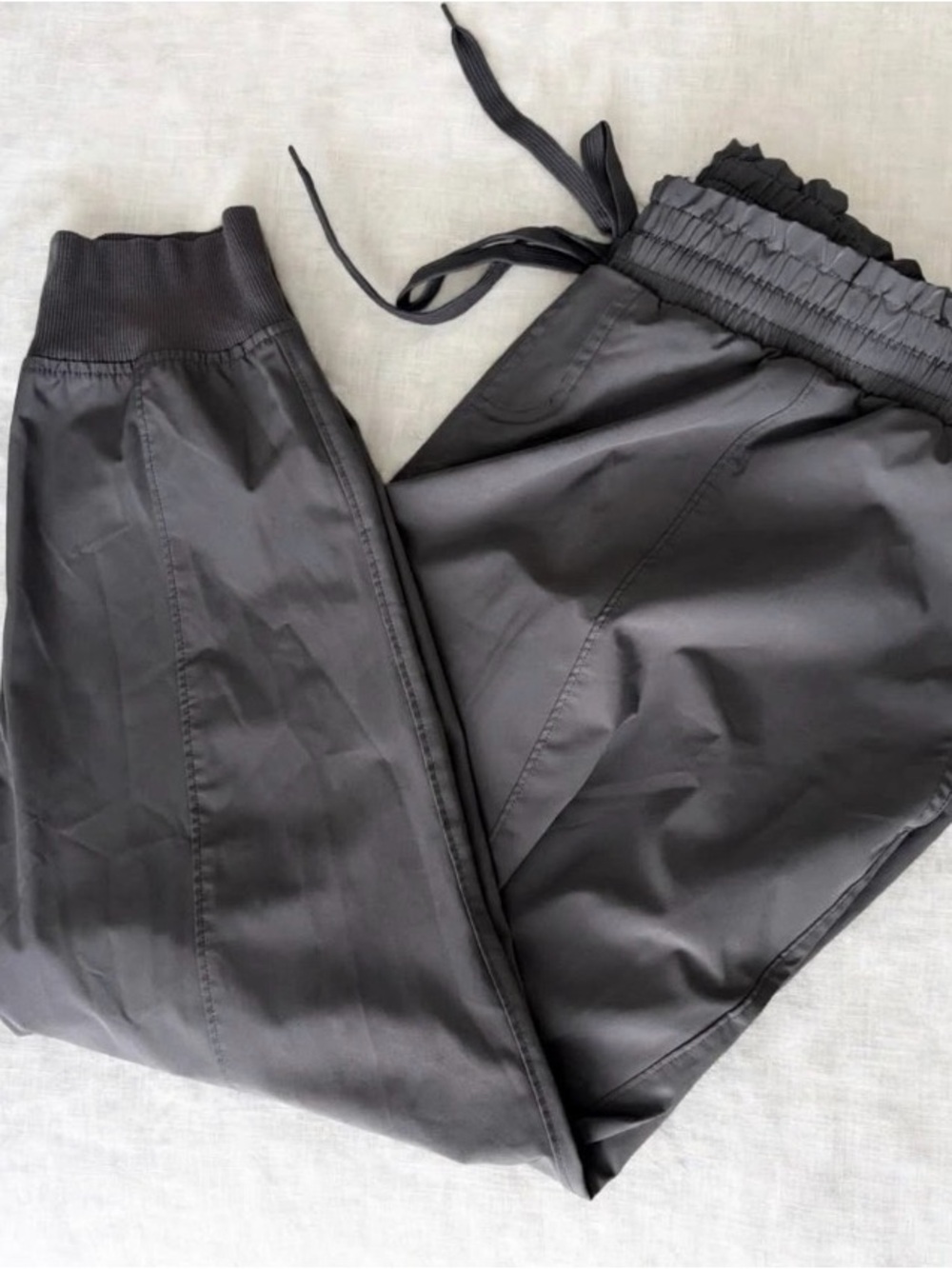 Time and Tru Maternity Waist Drawstring Joggers Gray